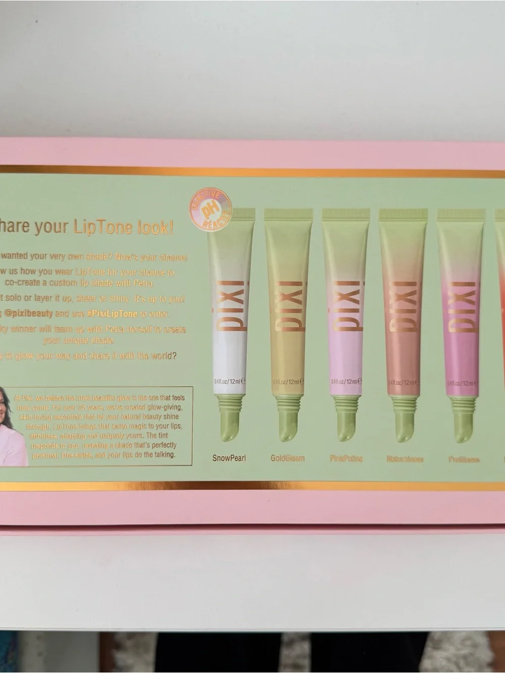 Pixi by Petra LipTone pH Reacting Lip Gloss 6 Piece Complete Set Gift Box New